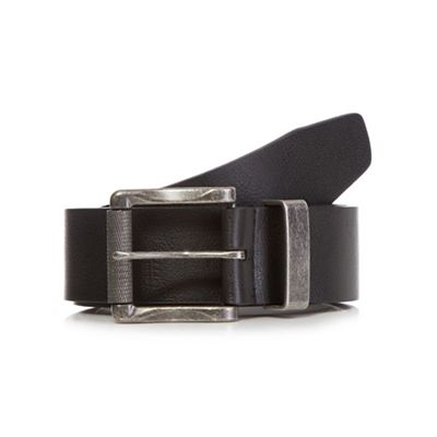 Black roll buckle belt